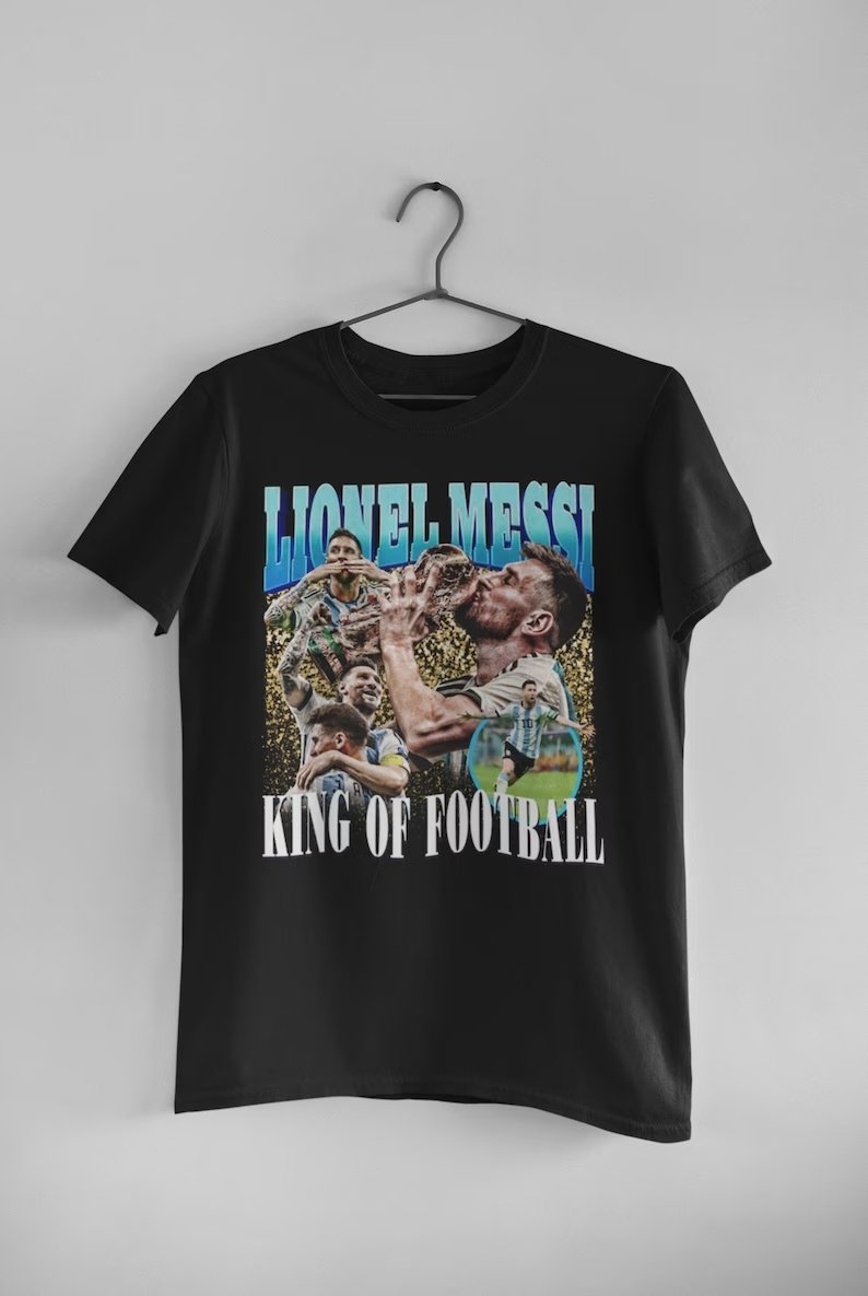 Lionel Messi GOAT King Of Football T-Shirt