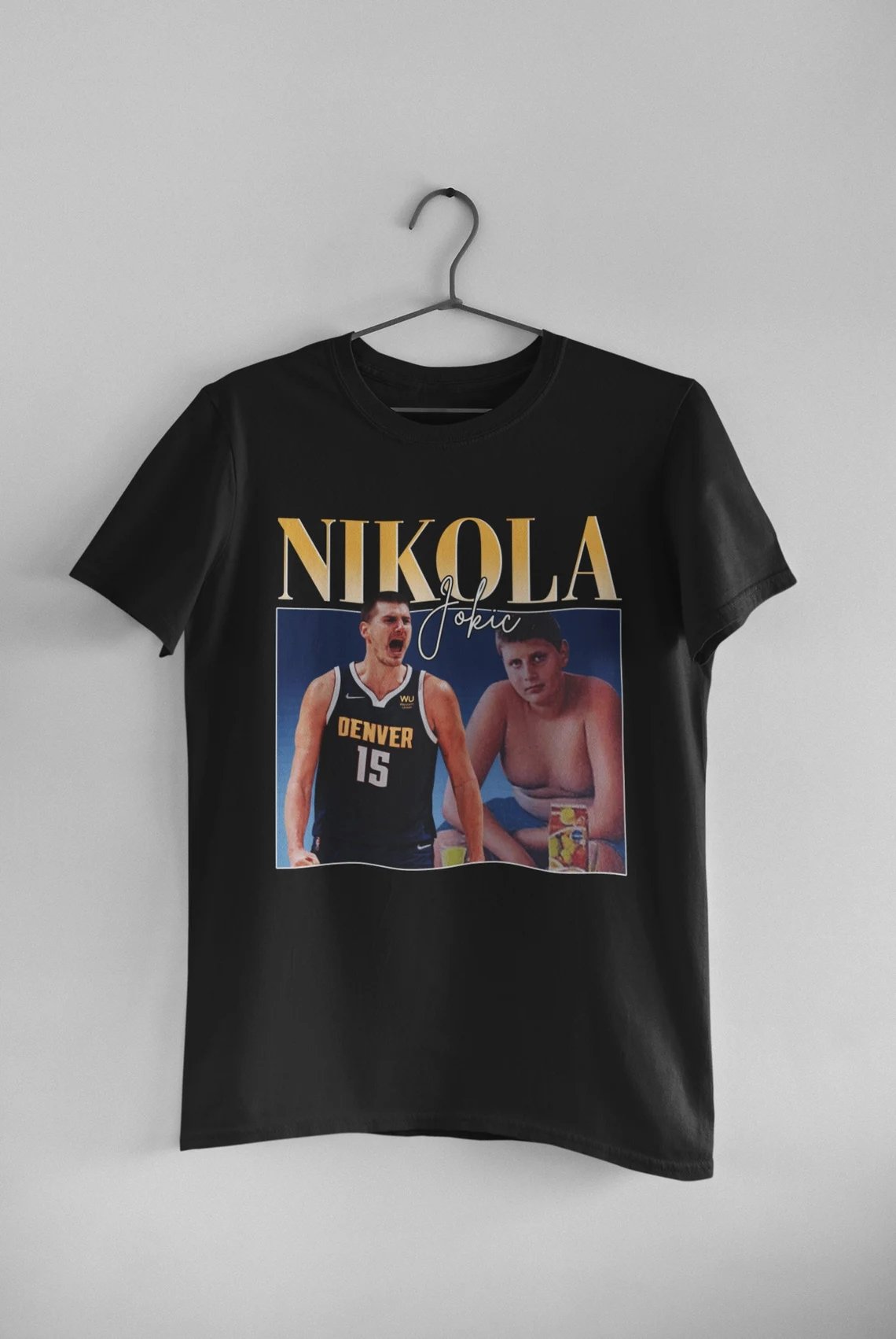 LSVDesignsCo Nikola Jokic Shirt Vintage Unisex T-Shirt, 90s Bootleg Style, Denver Retro T-Shirt, Oversized Graphic Tee, Birthday Gifts for Him and Her