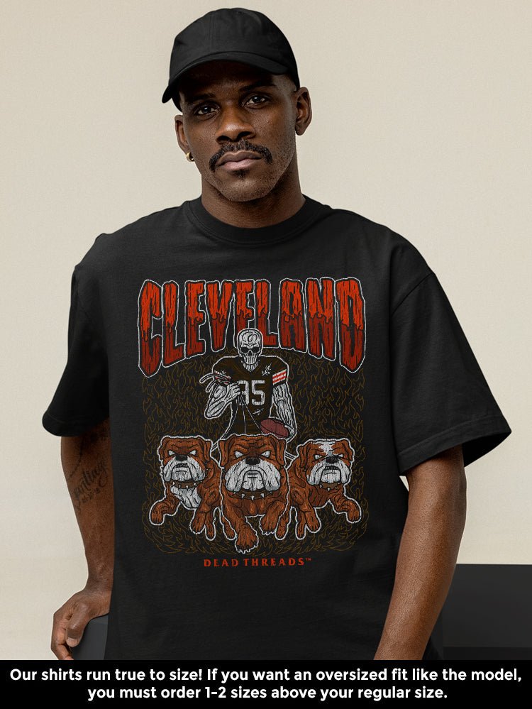 Cleveland Football Skeleton - Unisex t-shirt - Modern Vintage Apparel