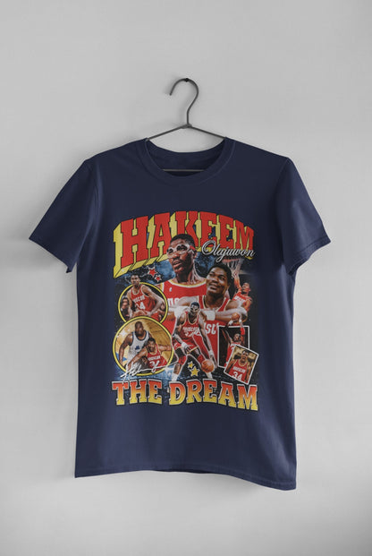 Hakeem Olajuwon Houston Basketball Caricature T Shirt