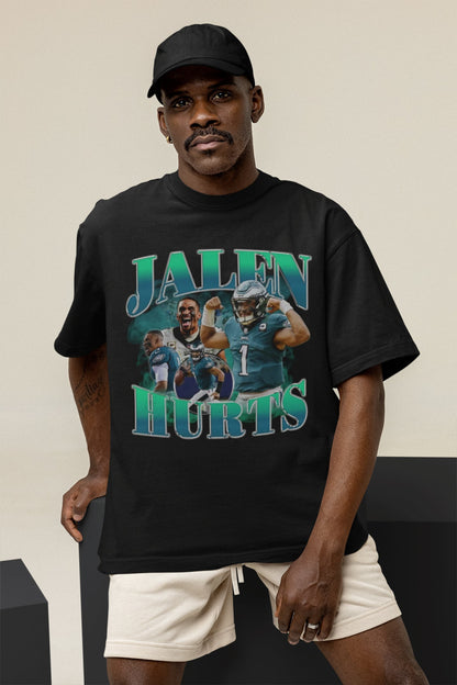 Bintage 90s Bootleg Jalen Hurts Philadelphia Eagles Shirt - Bring