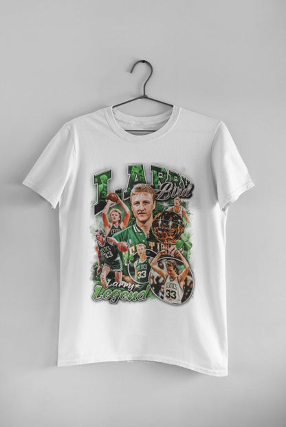 Vintage 90s NBA Larry Bird 33 Boston Celtics T-shirt American 