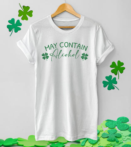 May Contain Alcohol St Patricks - Unisex t-shirt - Modern Vintage Apparel