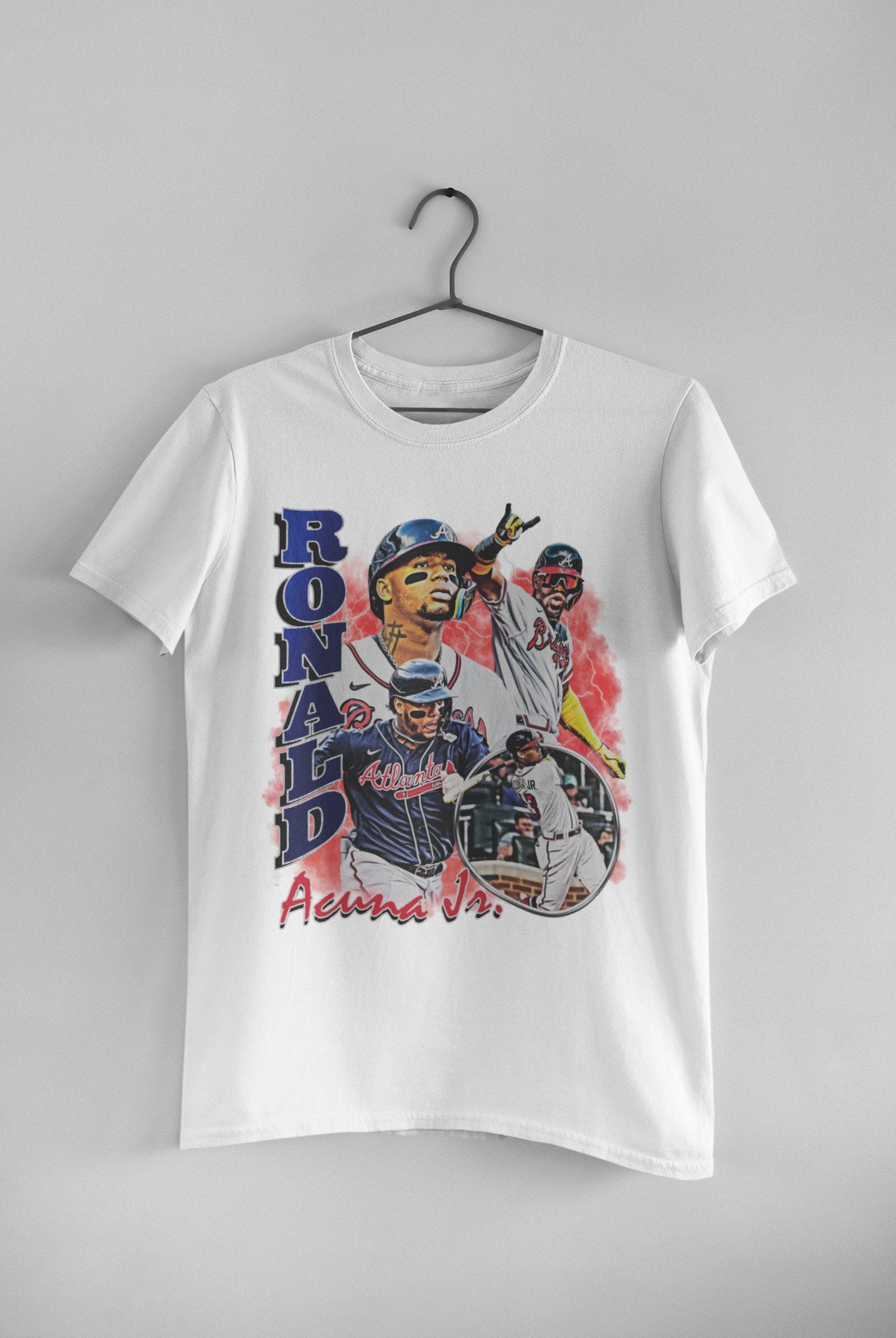 ladypixels Vintage 90s Graphic Style Ronald Acuna Jr T-Shirt, Vintage Oversized Sport Tee, Retro American Baseball Bootleg Gift